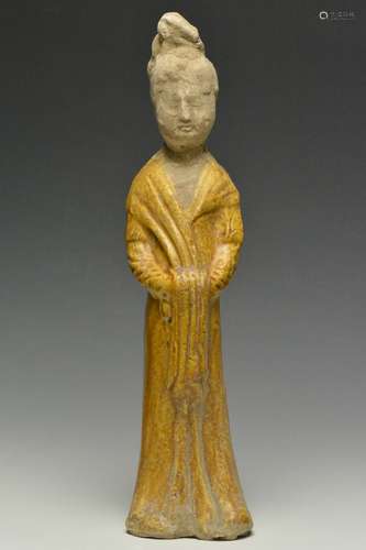 An Amber-Glazed Pottery Figure, Tang Dynasty