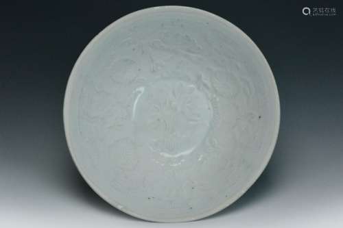 A Carved Yingqing Bowl, Song Dynasty