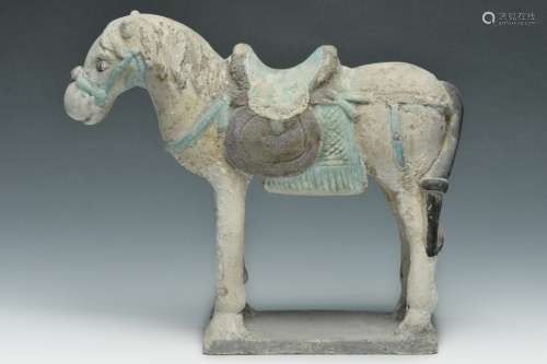 A Terracotta Standing Horse, Ming Dynasty