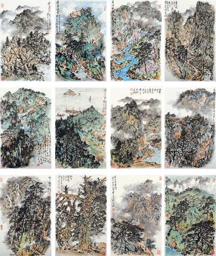 方楚乔 甲午（2014年）作 山水小品 镜片 设色纸本