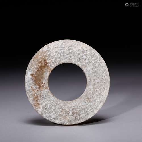 CHINESE ARCHAIC STYLE JADE BI DISK