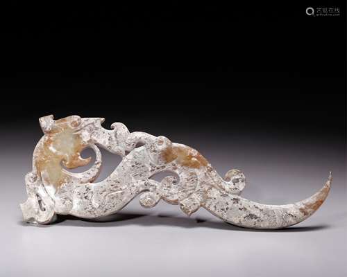 CHINESE ARCHAIC STYLE JADE DRAGON