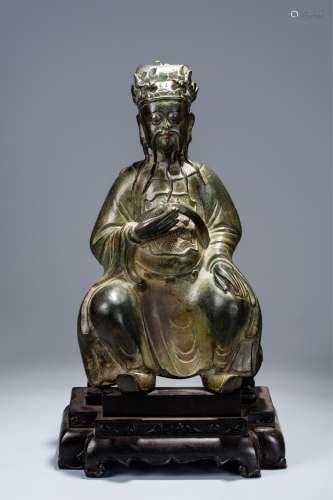 CHINESE QING DYNASTY BRONZE FIGURE