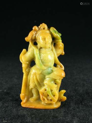 20TH C. CHINESE JADEITE CARVED FIGURE