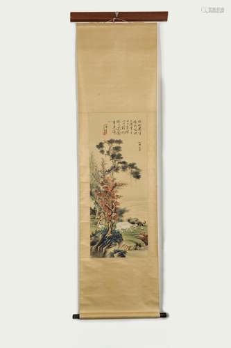 CHINESE SCROLL PAINTING, HU YEFO