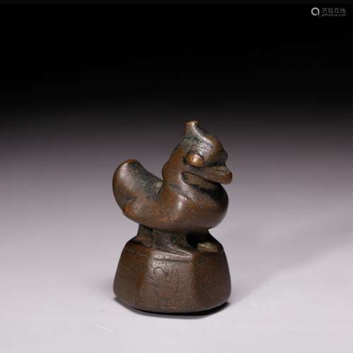 CHINESE YUAN DYNASTY BRONZE BIRD SEAL