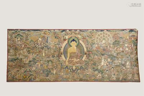 CHINESE BUDDHIST PAINTING OF SHAKYAMUNI