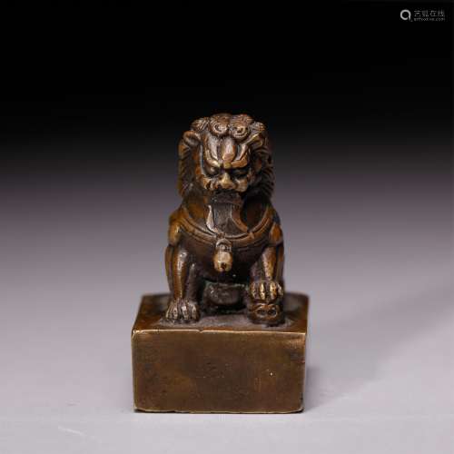 CHINESE MING DYNASTY FOOLION BRONZE SEAL