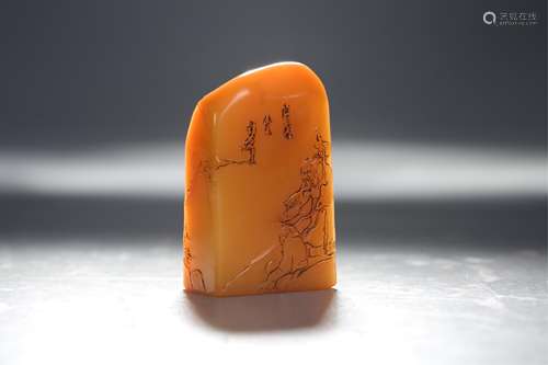 CHINESE SOAPSTONE TIANHUANG SEAL