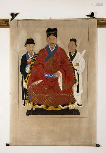 CHINESE PAINTING OF AN OFFICIAL