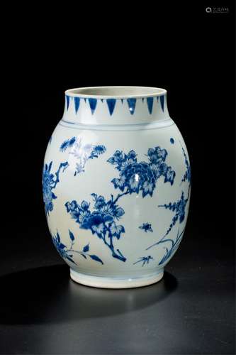 CHINESE BLUE AND WHITE PORCELAIN JAR