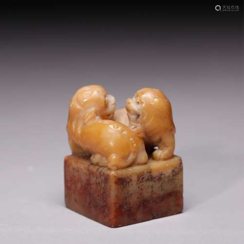 CHINESE SOAPSTONE FOOLION SEAL