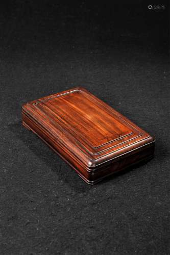 CHINESE ROSE WOOD SCHOLAR COVER BOX
