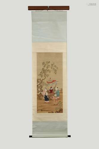 CHINESE SCROLL PAINTING, JIAO BINGZHEN