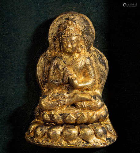 11世纪 尼泊尔铜鎏金佛