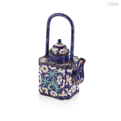 CANTON ENAMEL TEAPOT