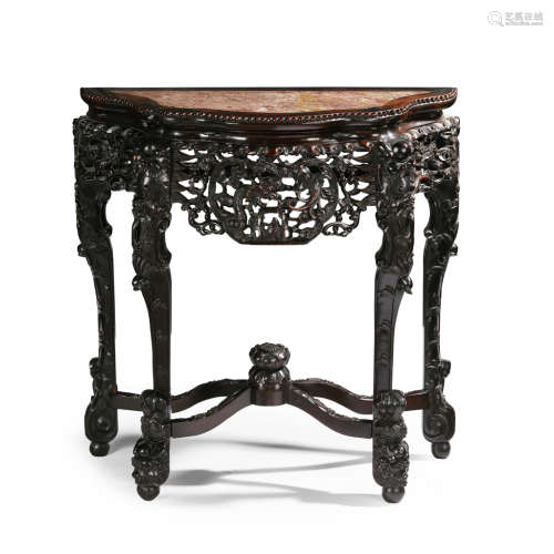 MARBLE-TOP CONSOLE TABLE