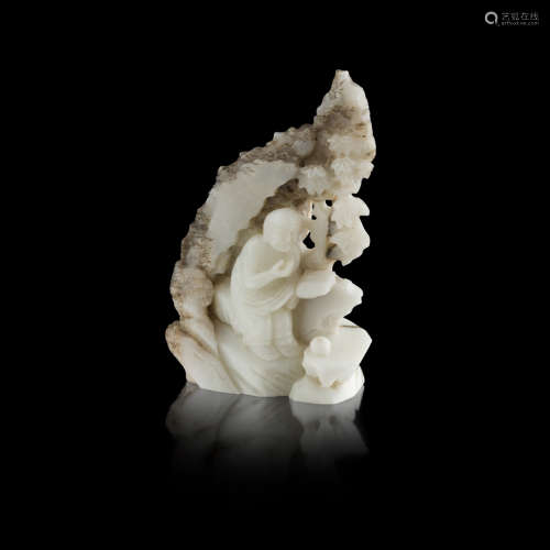 WHITE JADE 'LUOHAN' GROTTO,QING DYNASTY, 18TH/19TH CENTURY