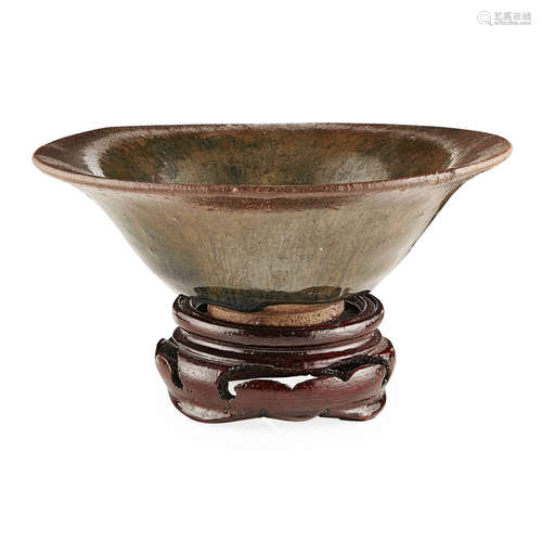 JIAN WARE 'HARE'S FUR' CONICAL BOWL,SONG DYNASTY OR LATER