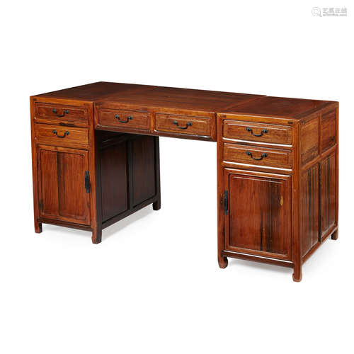 HARDWOOD PEDESTAL DESK