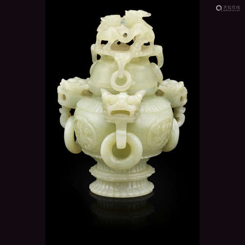 JADE VASE AND COVER