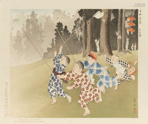 YAMAMOTO SHOUN (1870-1965),AMUSEMENTS OF CHILDREN