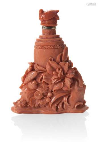CORAL TABLE SNUFF BOTTLE