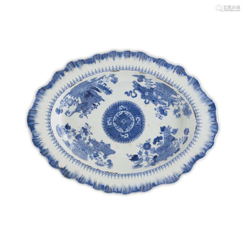 BLUE AND WHITE EXPORT ASHET,QING DYNASTY, 19TH CENTURY