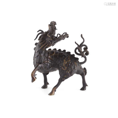 BRONZE MODEL OF A KIRIN,MEIJI PERIOD