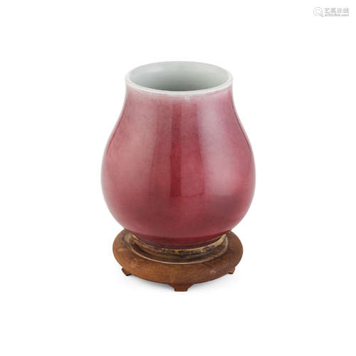 PEACH-BLOOM GLAZED VASE, NIU TOU ZUN