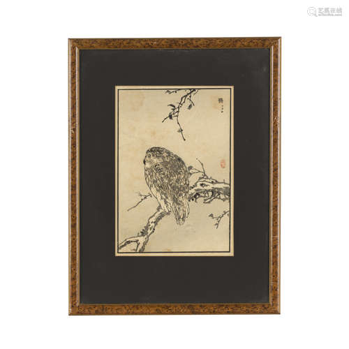 KONO BAIREI (1844-1895),COLLECTION OF FOUR WOODBLOCK PRINTS DEPICTING BIRDS