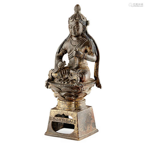 BRONZE FIGURE OF VAIROCANA,LATE QING DYNASTY