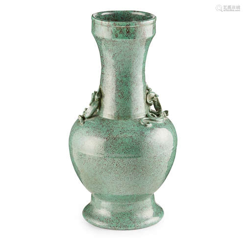 ROBIN'S-EGG GLAZED VASE,YONGZHENG MARK BUT LATER