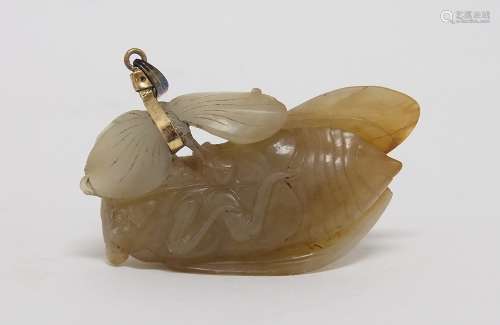 Chinese Jade Cicada Pendant
