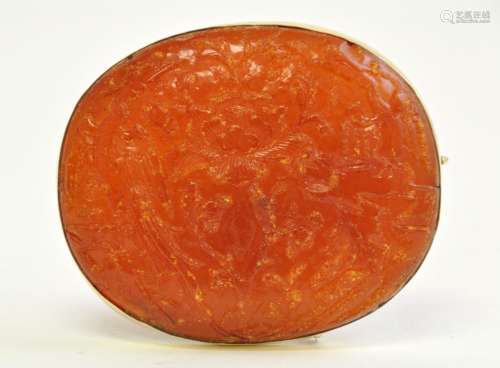 Chinese Amber Brooch