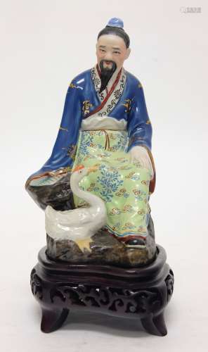 Chinese Famille Rose Statue