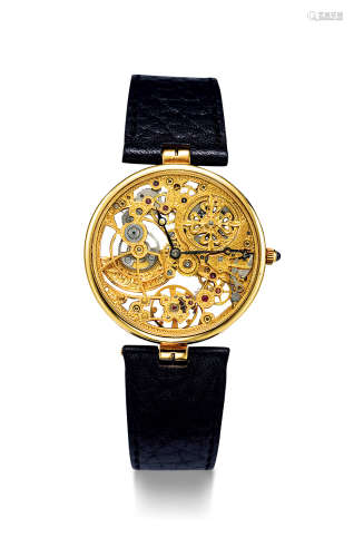 百达翡丽　精致珍贵，黄金镂空人手雕饰自动上弦腕表，型号3878J，年份约1900，附原厂后补证书