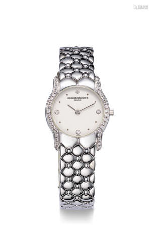 江诗丹顿　高贵白金镶钻石女装链带石英腕表，年份约2000