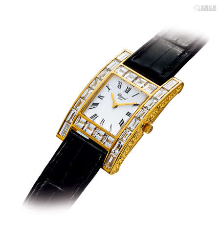 肖邦　精致黄金雕花镶钻石女装石英腕表，型号4271，年份约2000，附原厂表盒