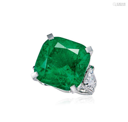 BELLAGRAPH设计 15.42克拉哥伦比亚祖母绿配钻石戒指