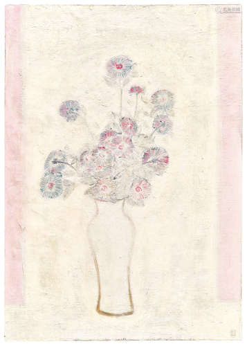 常玉 1931年作 白瓶粉红菊 油彩 画布