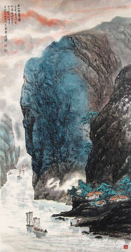 巫山雨霁图 赵颖（b.1949-） 纸本 软片