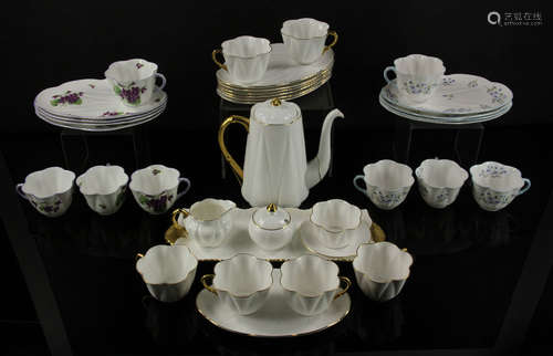 Shelley Dessert China Sets, 35 Pieces