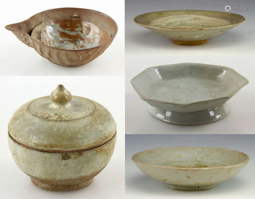 Five Antique Asian Pottery Items