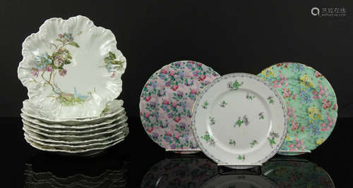 Lot of 11 Luncheon China Plates