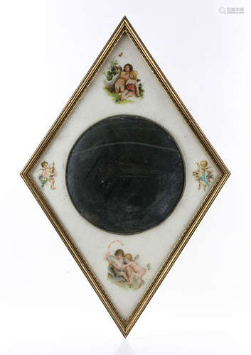 French Reverse Painted Bull's Eye Mirror