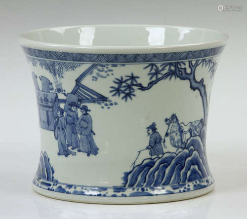 Chinese Blue and White Porcelain Brush Pot