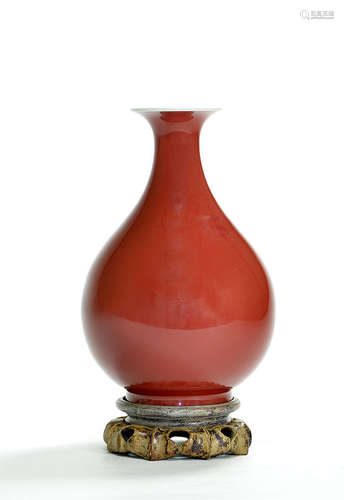 Very Fine Chinese Sang de Boeuf Yuhuchun Vase