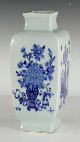 Chinese Square Shaped Porcelain Vase