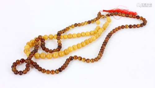 Two Strands of Amber Beads